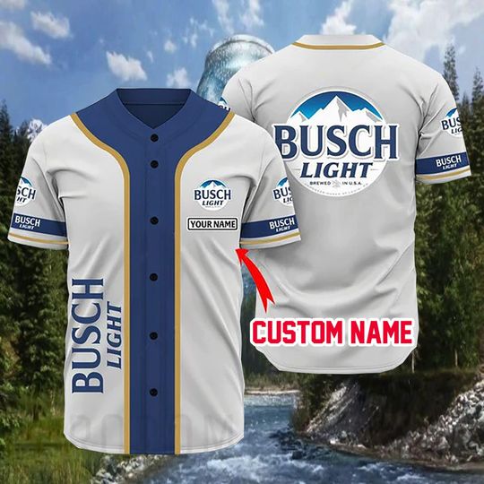 Discover Light Beer white custom name Baseball Jersey