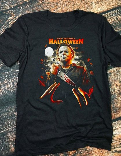 Discover Halloween Horror Movie Michael Myers T-Shirt Vintage Gift Men Women T-shirt