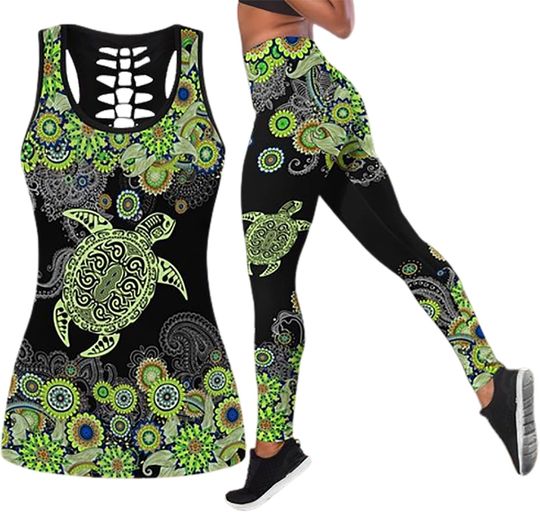 Discover Piece Tracksuit Hollow Tank Top Legging Sets
