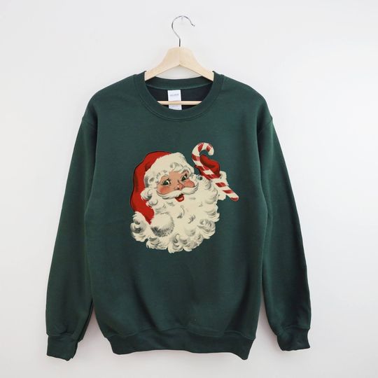 Discover Christmas Crewneck Vintage Santa Sweatshirt