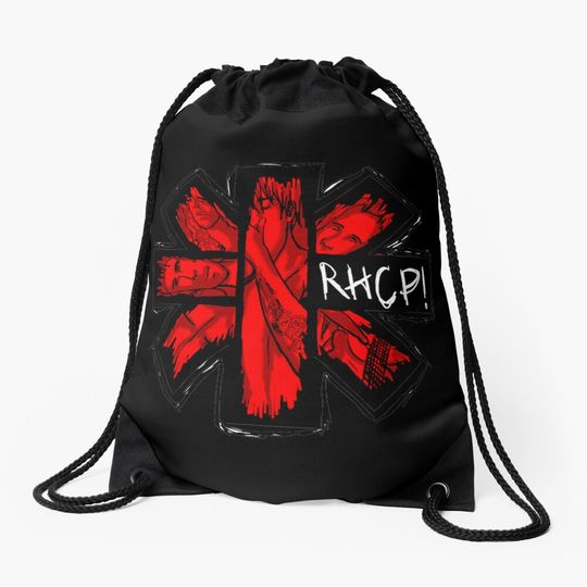 Discover Red hot chilii Drawstring Bag