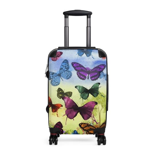 Discover Butterfly Garden Carryon Luggage Cabin Suitcase, Hardcase Luggage
