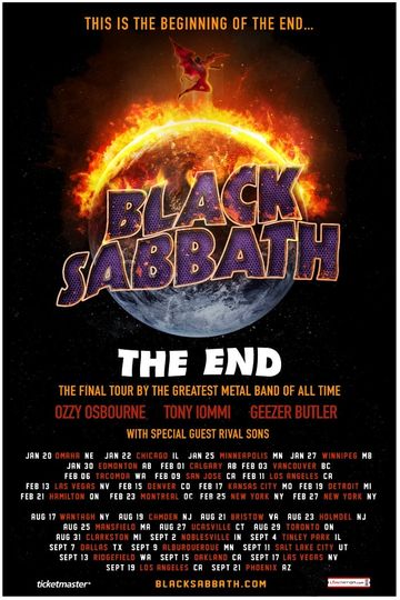 Discover Black Sabbath Concert Tour 2016 Poster, Music Concert Poster