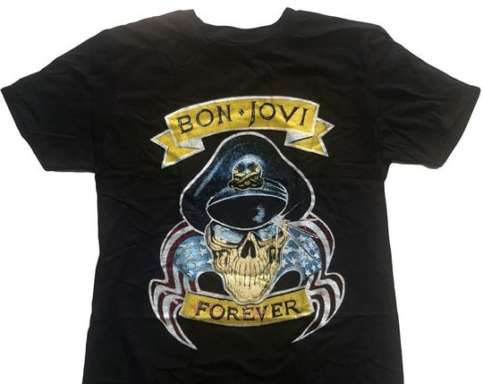 Discover Bon Jovi Adult T-Shirt - Forever- Official Licensed Design - Worldwide Shipping