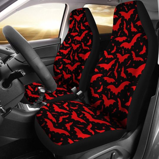 Discover Bats and Stars Car Seat Covers, Halloween Car Seat Covers