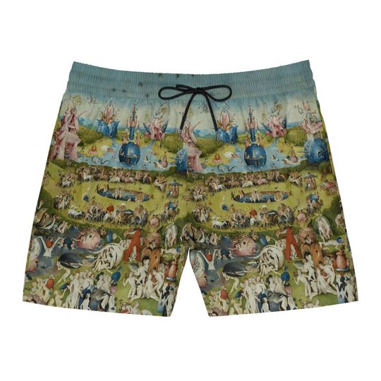 Discover El Bosco Men shorts - Art aesthetic Men Mid Length Swim Shorts