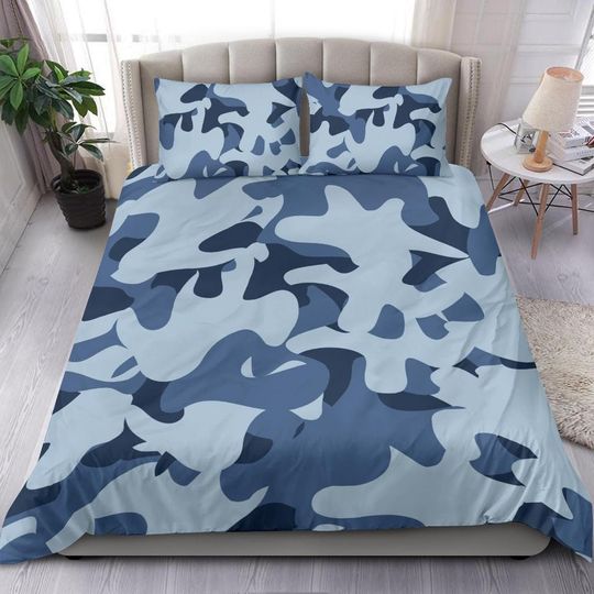 Discover Blue Camouflage Bedding Sets