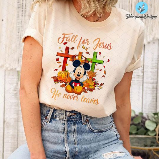 Discover Fall For Jesus He Never Leaves Shirt