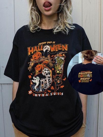 Discover Halloween Horror Nights 2022 October 31st Shirt,Scare At Every Turn Shirt