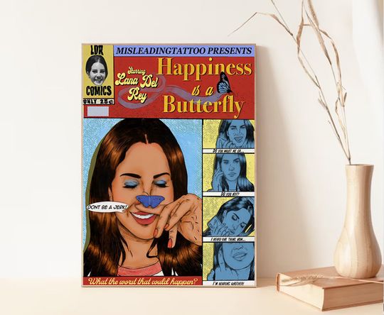 Discover Lana Del Rey Happyniss Vintage Poster
