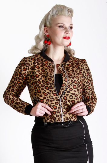 Discover Brown Leopard Bomber Jacket