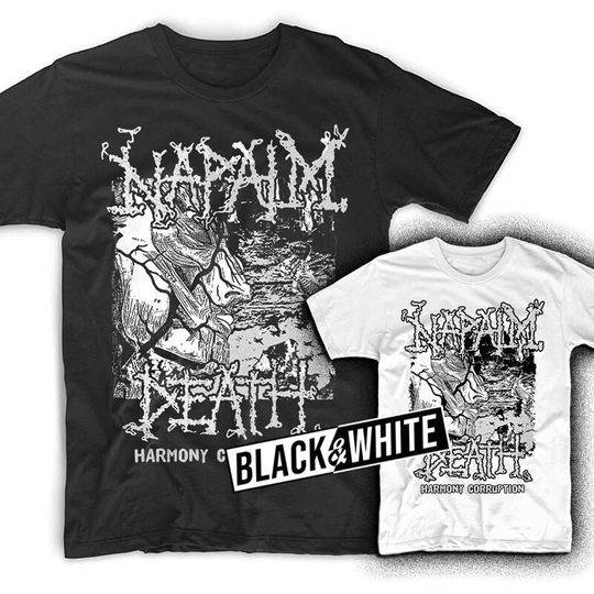 Discover Napalm Death Harmony Corruption Album Cover T-Shirt