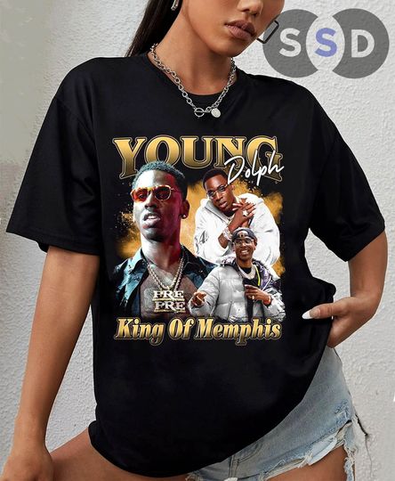 Discover Young Dolph Vintage T Shirt, King of Memphis