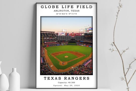 Discover Globe Life Field Poster, Baseball Lover Poster