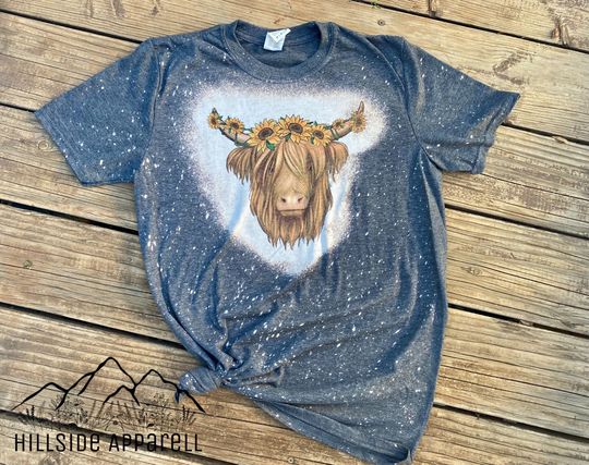 Discover Highland Cow Sunflower 3D T-Shirt