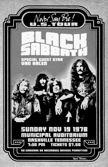 Discover Black Sabbath 1978 Tour Poster