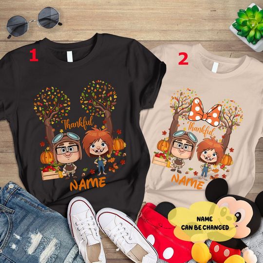 Discover Custom Thanksgiving Ellie and Carl Shirt