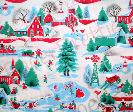 Discover Vintage Printable Christmas Gift Wrapping Paper