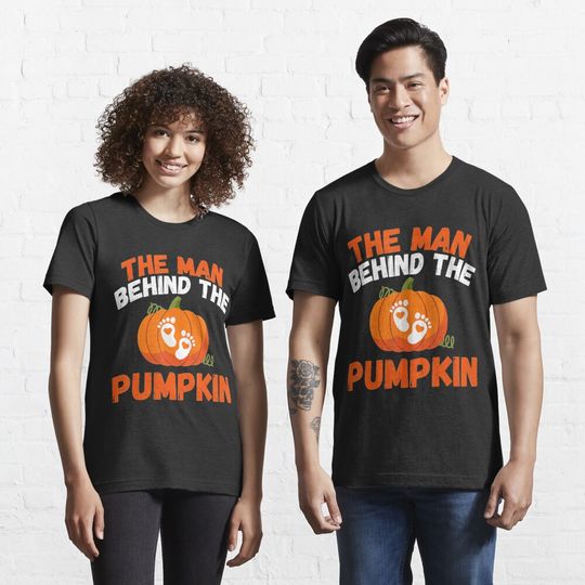 Discover Funny Man Behind the Pumpkin Halloween Pregnancy Essential T-Shirt