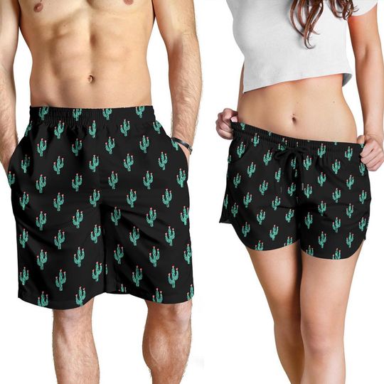 Discover Cactus Shorts - Cactus Pattern Swim Shorts