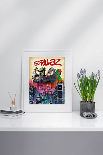 Discover Gorillaz Vintage Inspired Poster