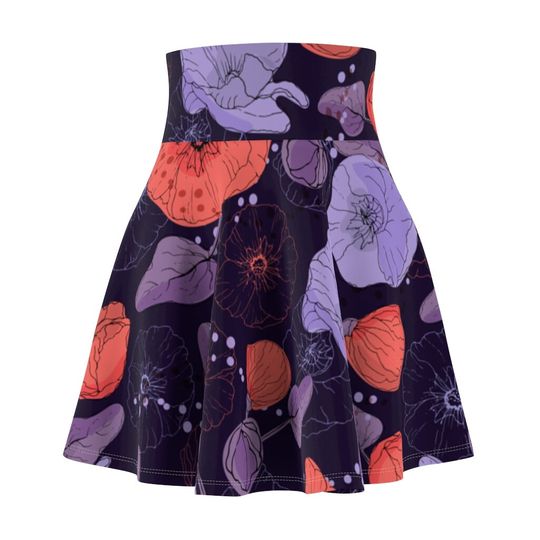 Discover Floral Print Skater Skirt