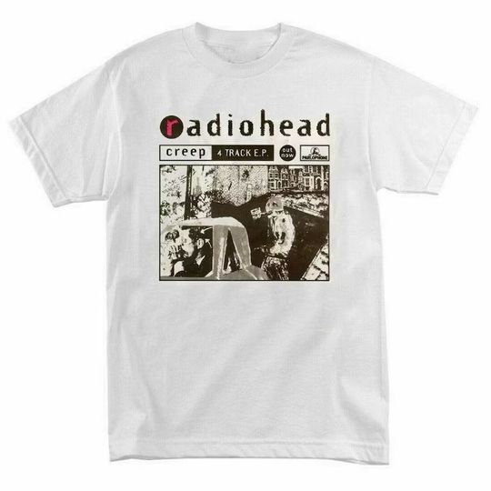 Discover t shirt style vintage Radiohead poster white