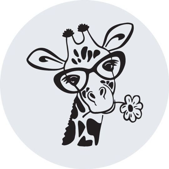 Discover Giraffe with glasses Spare Tire Cover