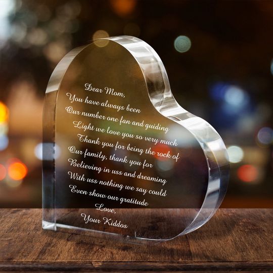 Discover Personalized Heart Sculpture, Acrylic Heart Sculpture