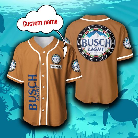 Discover Busch Light Darts custom name & number Baseball Jersey