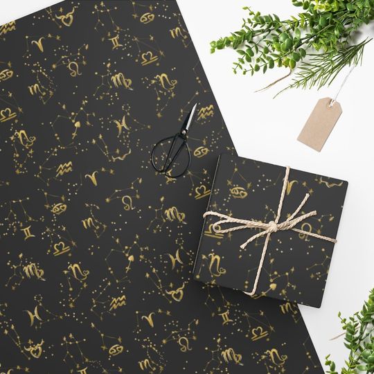 Discover Zodiac Constellations Gift Wrap