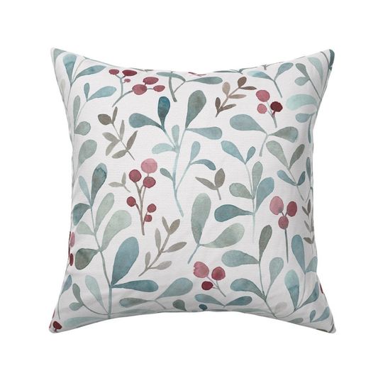 Discover Christmas Botanical Throw Pillow