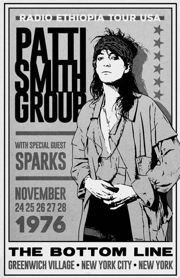 Discover Patti Smith Group 1976 Concert Poster