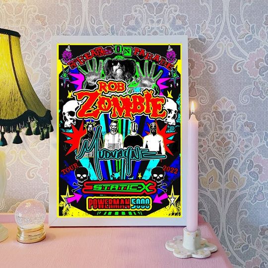 Discover Rob Zombie 2022 Summer Freaks On Parade Tour Poster