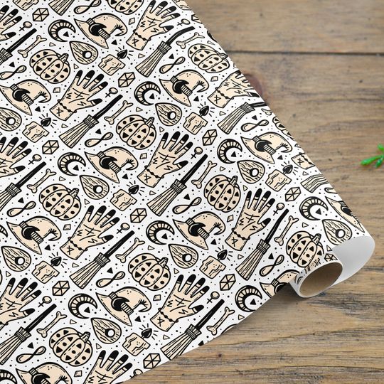 Discover Witch Wrapping Paper Roll, Wizard Wrapping Paper