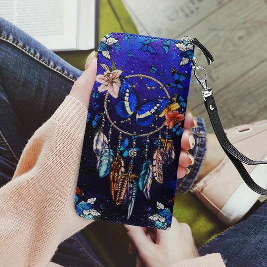 Discover Butterfly Dreamcatcher Leather Wallet