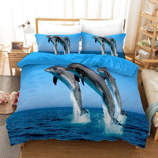Discover Queen Jumping Dolphin Bedding Sets