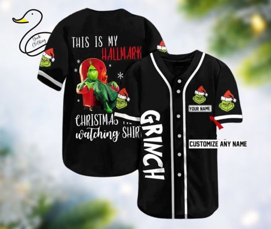 Discover Custom The Grinch Is This Jolly Enough Christmas Baseball Jersey Merry Grinchmas