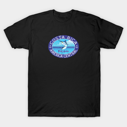 Discover Costa Rica, America Central, Black Marlin - Costa Rica - T-Shirt