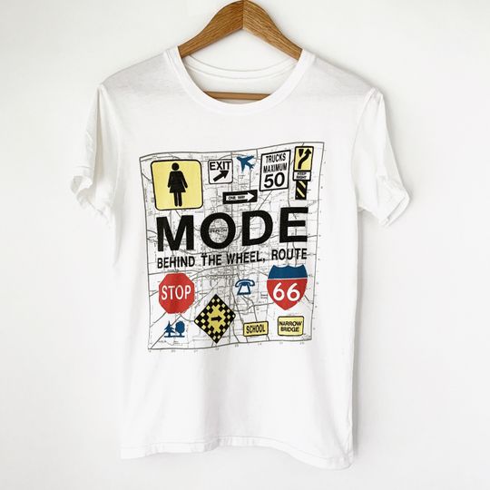Discover 1987 Depeche Mode "Behind The Wheel" Vintage Tour Band New Wave Shirt 80s 1980s