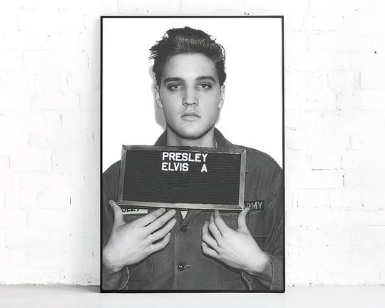 Discover Elvis Presley Mugshot Print, Celebrity Mugshot Pop Art Print
