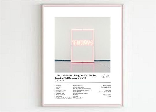 Discover THE 1975, Album Cover print, the 1975 poster, Album Poster, the 1975 album,4 SIZES included, lyrics 1975, music wall art