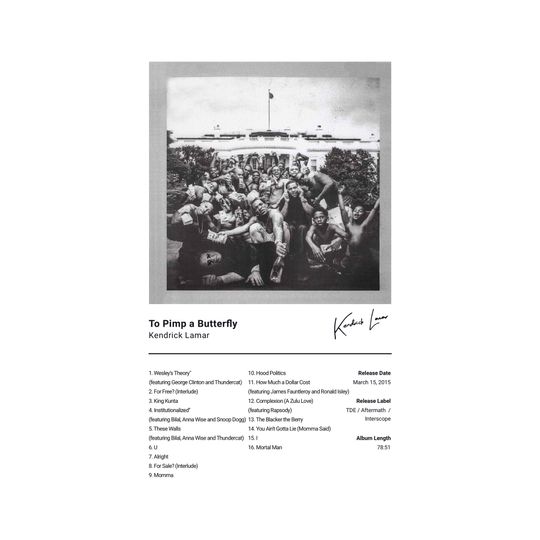 Discover Kendrick Lamar - To Pimp a Butterfly - Album Cover