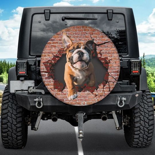 Discover French Bulldog Cover, French Bulldog From Hole Spare Tire Cover