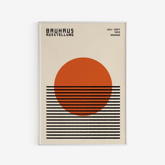 Discover Bauhaus Ausstellung Abstract Sun - 1923 Exhibition Poster