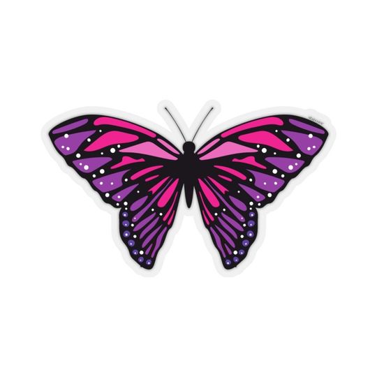 Discover Pink Purple Butterfly Sticker