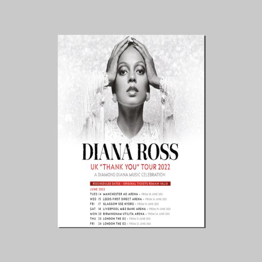 Discover Diana Ross Tour 2022 Poster
