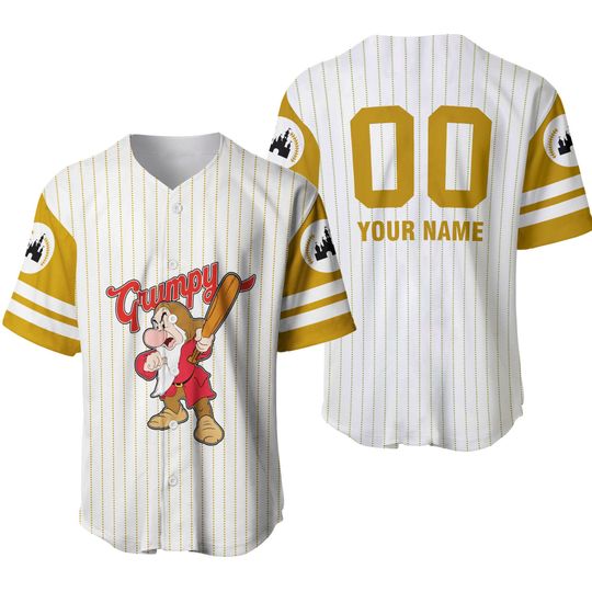 Discover Grumpy Dwarf White Baseball Jersey