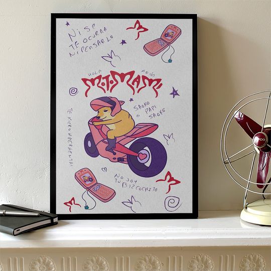 Discover Motomami Tour Rosalia Concert Vintage Poster, Vintage Rosalia Motomami World Tour 2022 Poster