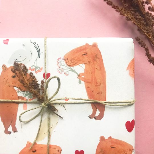 Discover Printable Capybara Wrapping Paper